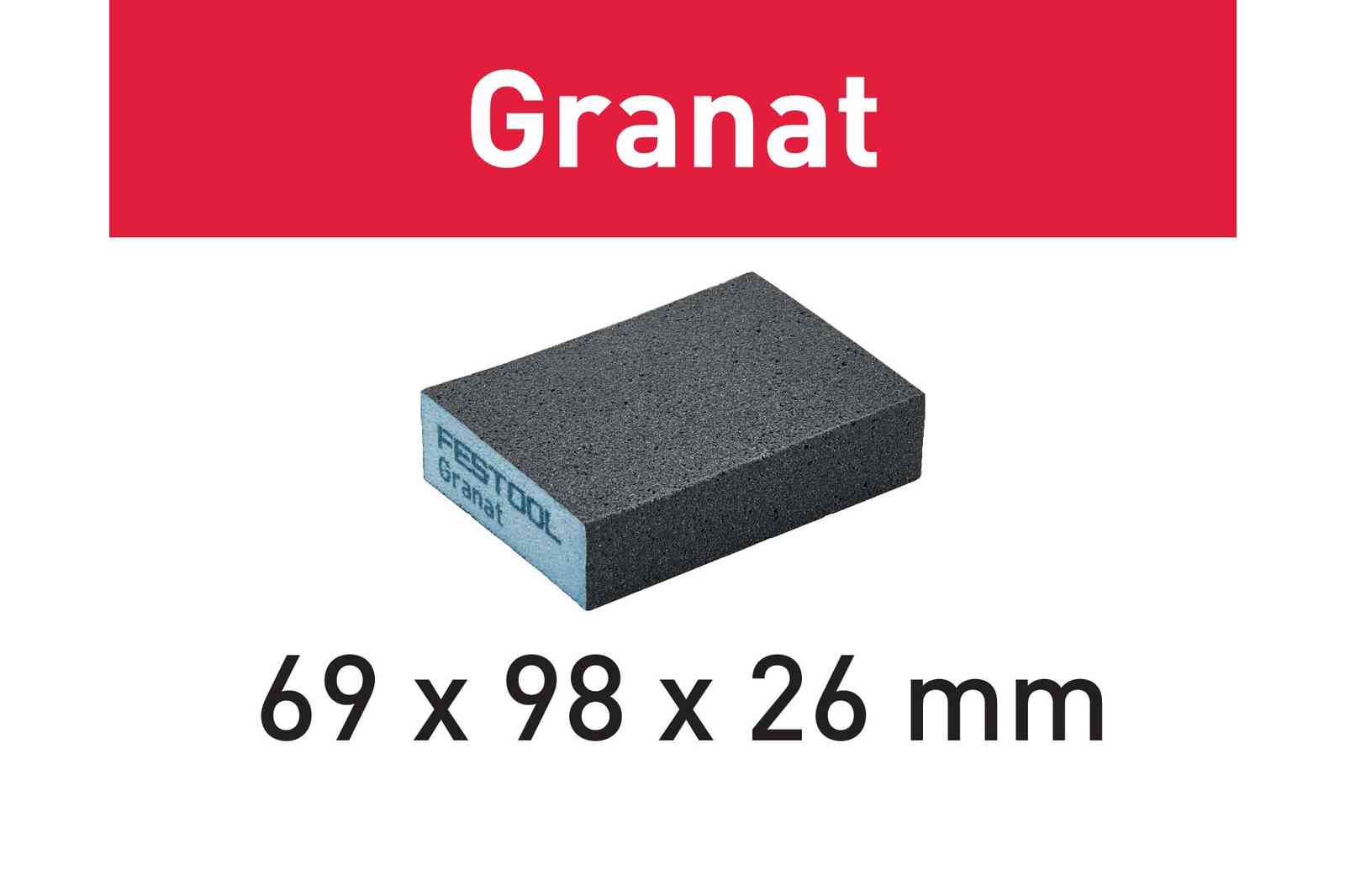 Schleifblock Granat 69x98x26 36 GR/6